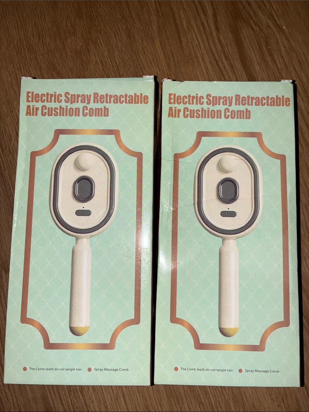 Electric Spray Retractable Air Cushion Comb - Cream